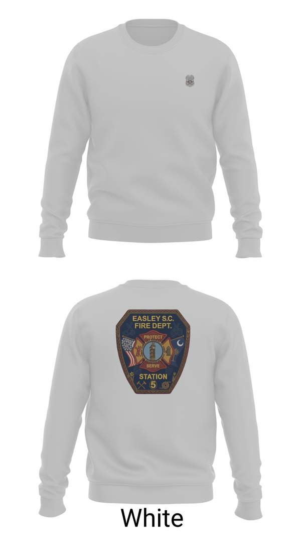 Crew Neck Sweatshirt, Easley Fire Department, Fire Department, Teamtime, Team time, sublimation, custom sports apparel, team uniforms, spirit wear, spiritwear, sports uniforms, custom shirts, team store, custom team store, fundraiser sports, apparel fundraiser