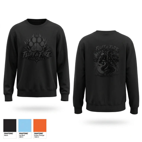 Crew Neck Sweatshirt, Fluff and fire, E-Sports, Teamtime, Team time, sublimation, custom sports apparel, team uniforms, spirit wear, spiritwear, sports uniforms, custom shirts, team store, custom team store, fundraiser sports, apparel fundraiser