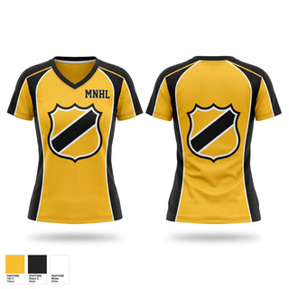 Womens Short Sleeve Vneck Shirt, MNHL, Ice Hockey, Teamtime, Team time, sublimation, custom sports apparel, team uniforms, spirit wear, spiritwear, sports uniforms, custom shirts, team store, custom team store, fundraiser sports, apparel fundraiser