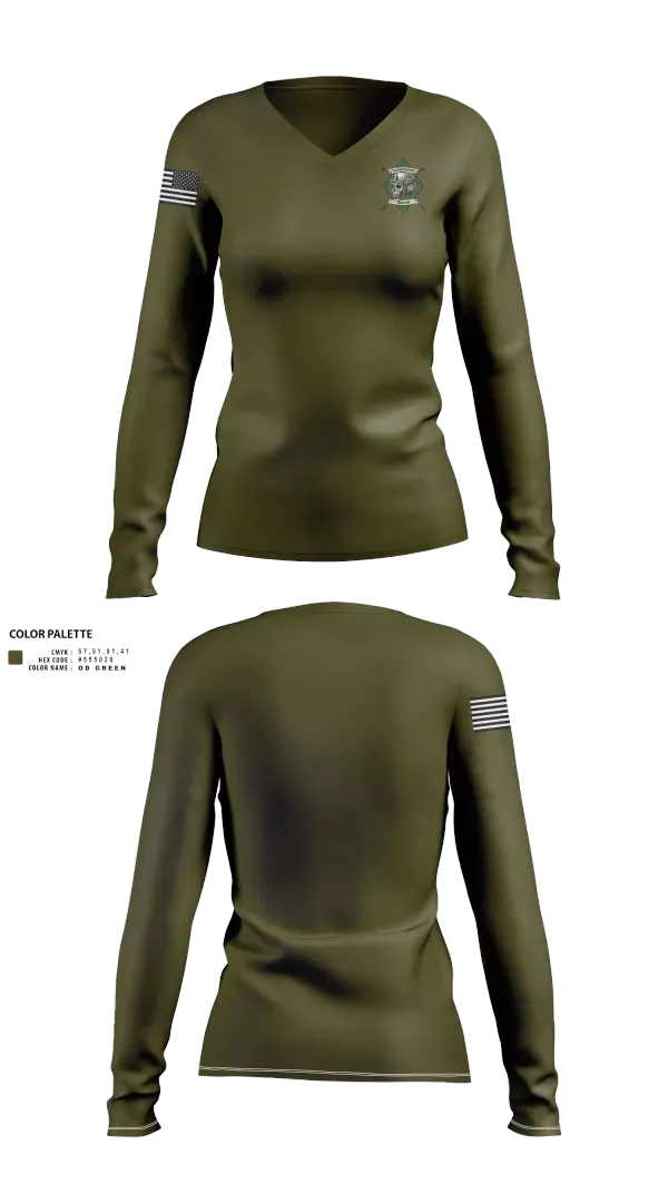 Womens Long Sleeve Vneck Shirt, Task Force Arrow, , Teamtime, Team time, sublimation, custom sports apparel, team uniforms, spirit wear, spiritwear, sports uniforms, custom shirts, team store, custom team store, fundraiser sports, apparel fundraiser