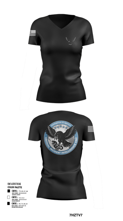 Critical Incident Intelligence Unit 55950160 Women's Short Sleeve V-neck Shirt - 102
