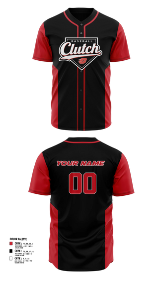 Full Button Baseball Jersey, Clutch, Baseball, Teamtime, Team time, sublimation, custom sports apparel, team uniforms, spirit wear, spiritwear, sports uniforms, custom shirts, team store, custom team store, fundraiser sports, apparel fundraiser