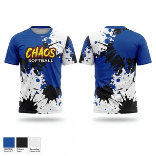 Old School Cotton Feel Shirt, Chaos, Softball, Teamtime, Team time, sublimation, custom sports apparel, team uniforms, spirit wear, spiritwear, sports uniforms, custom shirts, team store, custom team store, fundraiser sports, apparel fundraiser
