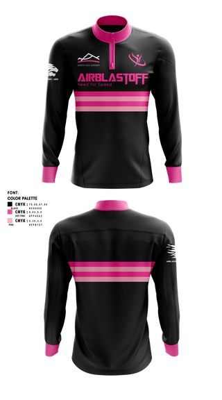 Quarter Zip Jacket, Airblastoff Lions, Track & Field, Teamtime, Team time, sublimation, custom sports apparel, team uniforms, spirit wear, spiritwear, sports uniforms, custom shirts, team store, custom team store, fundraiser sports, apparel fundraiser