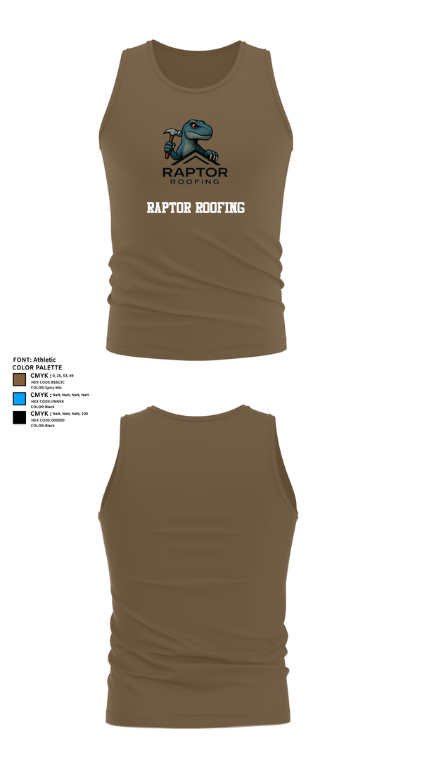 Tank Top, Raptor Roofing, , Teamtime, Team time, sublimation, custom sports apparel, team uniforms, spirit wear, spiritwear, sports uniforms, custom shirts, team store, custom team store, fundraiser sports, apparel fundraiser