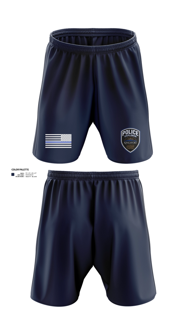 Athletic Shorts With Pockets, Kingsport Police Explorer Post, Police, Teamtime, Team time, sublimation, custom sports apparel, team uniforms, spirit wear, spiritwear, sports uniforms, custom shirts, team store, custom team store, fundraiser sports, apparel fundraiser