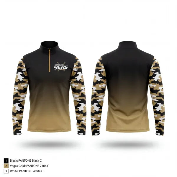 Quarter Zip Jacket, Northeast 9ers, Softball, Teamtime, Team time, sublimation, custom sports apparel, team uniforms, spirit wear, spiritwear, sports uniforms, custom shirts, team store, custom team store, fundraiser sports, apparel fundraiser
