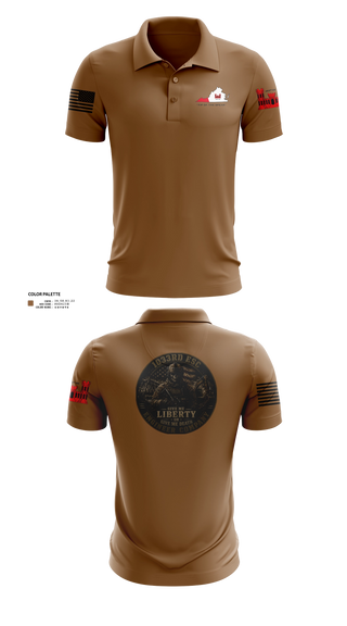 Short Sleeve Performance Polo, 1033rd Engineer Support Company, National Guard, Teamtime, Team time, sublimation, custom sports apparel, team uniforms, spirit wear, spiritwear, sports uniforms, custom shirts, team store, custom team store, fundraiser sports, apparel fundraiser