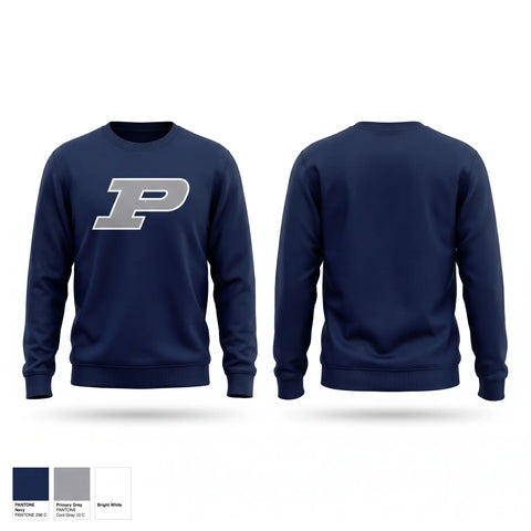Crew Neck Sweatshirt, Plummer Middle School Basketball, Men's Basketball, Teamtime, Team time, sublimation, custom sports apparel, team uniforms, spirit wear, spiritwear, sports uniforms, custom shirts, team store, custom team store, fundraiser sports, apparel fundraiser