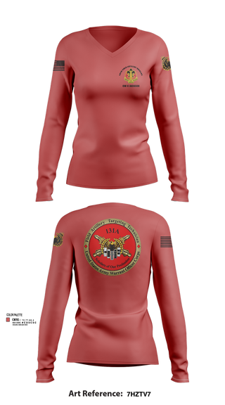 Womens Long Sleeve Vneck Shirt, 18th FAB, , Teamtime, Team time, sublimation, custom sports apparel, team uniforms, spirit wear, spiritwear, sports uniforms, custom shirts, team store, custom team store, fundraiser sports, apparel fundraiser