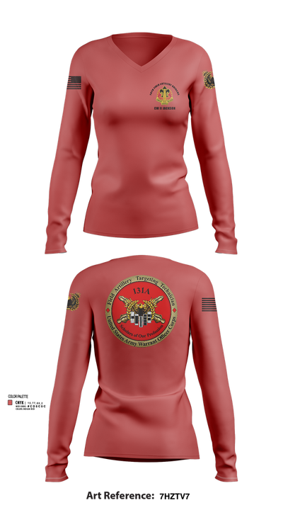 18th FAB 48765888 Women's Long Sleeve V-neck Shirt - 103