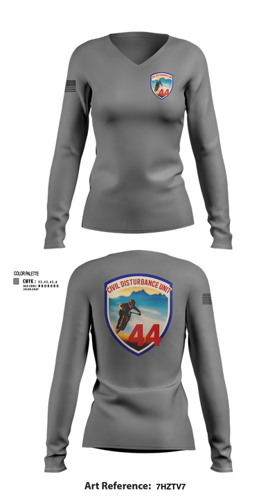 Civil Disturbance Unit 55553252 Women's Long Sleeve V-neck Shirt - 103