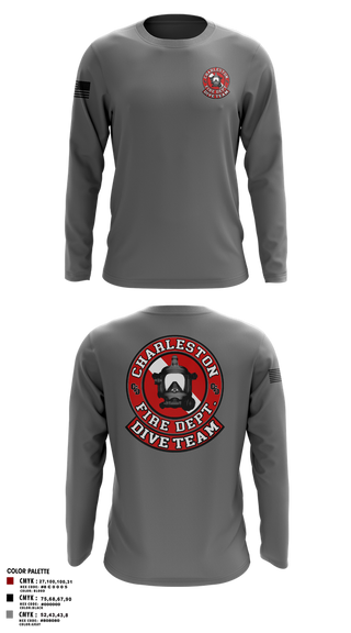 Long Sleeve Performance Shirt, Charleston Fire Dept Dive Team, Fire Department, Teamtime, Team time, sublimation, custom sports apparel, team uniforms, spirit wear, spiritwear, sports uniforms, custom shirts, team store, custom team store, fundraiser sports, apparel fundraiser