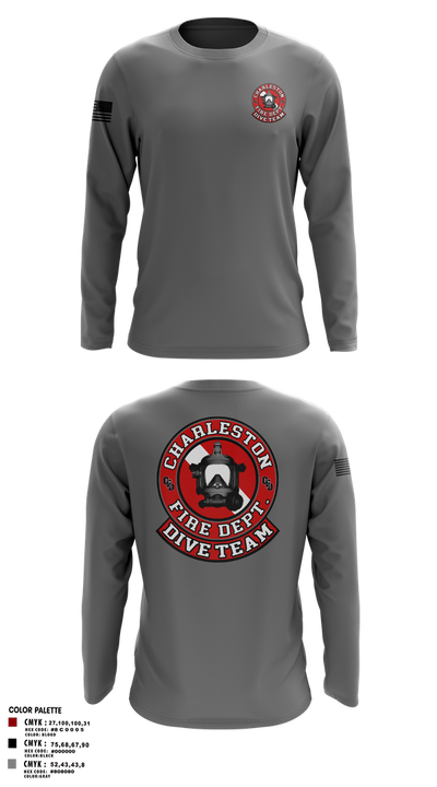Charleston Fire Dept Dive Team 94862858 Long Sleeve Performance Shirt 4