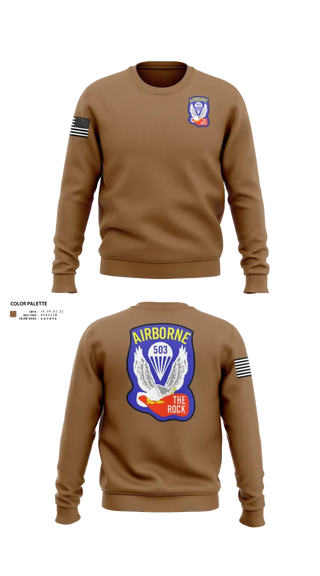 Crew Neck Sweatshirt, 1st Battalion 503rd Infantry Regiment, , Teamtime, Team time, sublimation, custom sports apparel, team uniforms, spirit wear, spiritwear, sports uniforms, custom shirts, team store, custom team store, fundraiser sports, apparel fundraiser