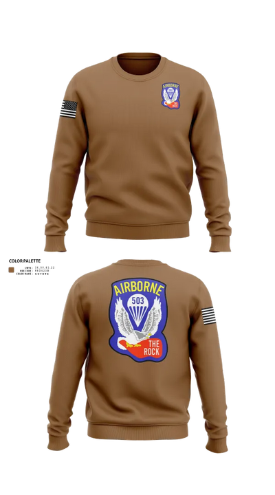 1st Battalion 503rd Infantry Regiment 53542236 Crew Neck Sweatshirt - 21