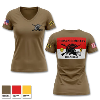 Womens Short Sleeve Vneck Shirt, Chosen co 1-12 CAV, Army, Teamtime, Team time, sublimation, custom sports apparel, team uniforms, spirit wear, spiritwear, sports uniforms, custom shirts, team store, custom team store, fundraiser sports, apparel fundraiser