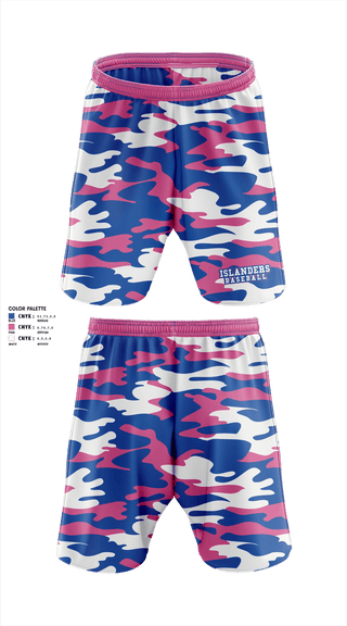 Athletic Shorts With Pockets, Islanders, Baseball, Teamtime, Team time, sublimation, custom sports apparel, team uniforms, spirit wear, spiritwear, sports uniforms, custom shirts, team store, custom team store, fundraiser sports, apparel fundraiser