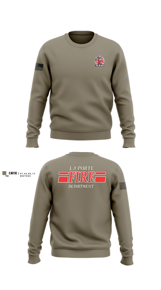 Crew Neck Sweatshirt, La Porte, Fire Department, Teamtime, Team time, sublimation, custom sports apparel, team uniforms, spirit wear, spiritwear, sports uniforms, custom shirts, team store, custom team store, fundraiser sports, apparel fundraiser