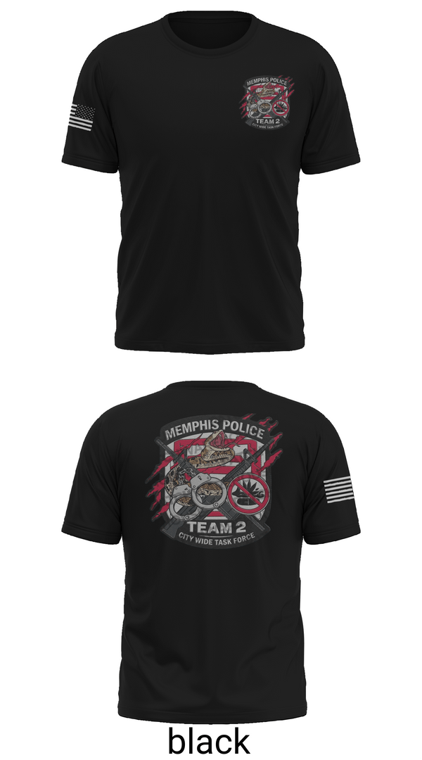 Short Sleeve Performance Shirt, Memphis Police City Wide Task Force Team Two, Police, Teamtime, Team time, sublimation, custom sports apparel, team uniforms, spirit wear, spiritwear, sports uniforms, custom shirts, team store, custom team store, fundraiser sports, apparel fundraiser