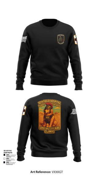 Crew Neck Sweatshirt, SCC 10th Field Hospital, , Teamtime, Team time, sublimation, custom sports apparel, team uniforms, spirit wear, spiritwear, sports uniforms, custom shirts, team store, custom team store, fundraiser sports, apparel fundraiser