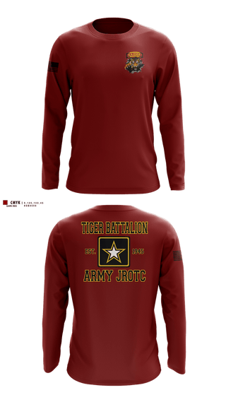 Long Sleeve Performance Shirt, Tiger Battalion, Army, Teamtime, Team time, sublimation, custom sports apparel, team uniforms, spirit wear, spiritwear, sports uniforms, custom shirts, team store, custom team store, fundraiser sports, apparel fundraiser