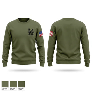 Crew Neck Sweatshirt, B Co 122ND ASB, Army, Teamtime, Team time, sublimation, custom sports apparel, team uniforms, spirit wear, spiritwear, sports uniforms, custom shirts, team store, custom team store, fundraiser sports, apparel fundraiser