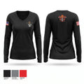 Outlaws 72977713 Women's Long Sleeve V-neck Shirt - 1