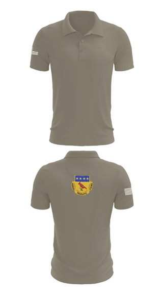 Short Sleeve Performance Polo, Alpha BTRY 2/138th FA, National Guard, Teamtime, Team time, sublimation, custom sports apparel, team uniforms, spirit wear, spiritwear, sports uniforms, custom shirts, team store, custom team store, fundraiser sports, apparel fundraiser