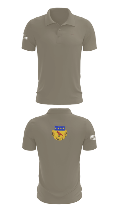Alpha BTRY 2/138th FA 84014015 Short Sleeve Performance Polo - 64