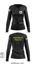 NSA Mechanicsburg 84971329 Women's Long Sleeve V-neck Shirt - 101