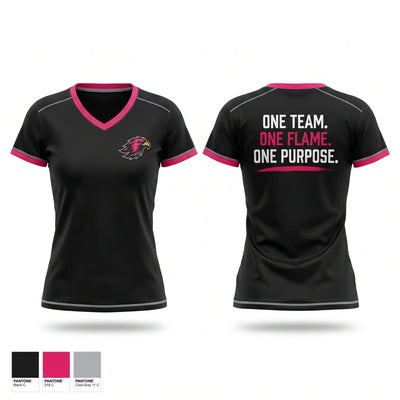 JoCo Firebirds Women's Short Sleeve V-neck Shirt - 1