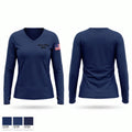 AmeriPro EMS Women's Long Sleeve V-neck Shirt - 1