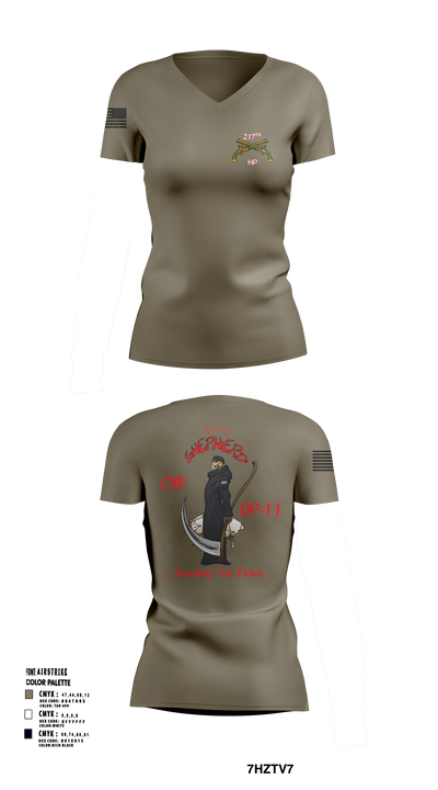 217th MP CO 3rd platoon Iraq 09-10 88609784 Women's Short Sleeve V-neck Shirt - 102