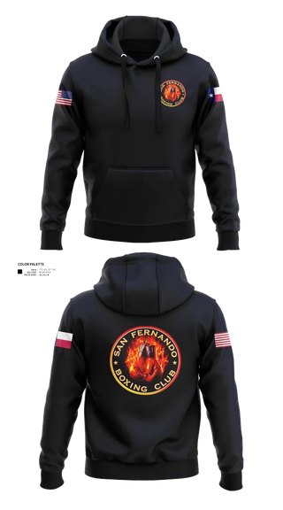 Hoodie, San Fernando Boxing Club, Spirit Store, Teamtime, Team time, sublimation, custom sports apparel, team uniforms, spirit wear, spiritwear, sports uniforms, custom shirts, team store, custom team store, fundraiser sports, apparel fundraiser