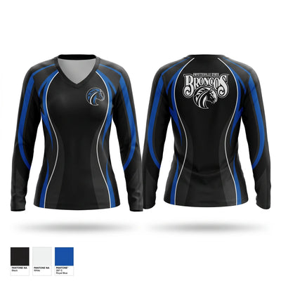 Fayetteville state University Women's Long Sleeve V-neck Shirt - 1