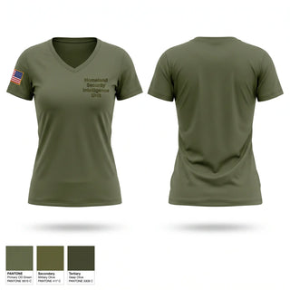 Womens Short Sleeve Vneck Shirt, Homeland Security & Intelligence Unit, Police, Teamtime, Team time, sublimation, custom sports apparel, team uniforms, spirit wear, spiritwear, sports uniforms, custom shirts, team store, custom team store, fundraiser sports, apparel fundraiser