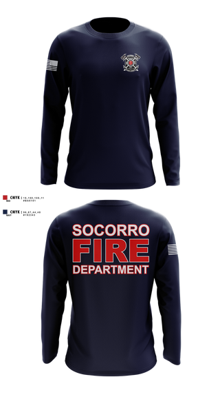 Long Sleeve Performance Shirt, Socorro fire department, Fire Department, Teamtime, Team time, sublimation, custom sports apparel, team uniforms, spirit wear, spiritwear, sports uniforms, custom shirts, team store, custom team store, fundraiser sports, apparel fundraiser