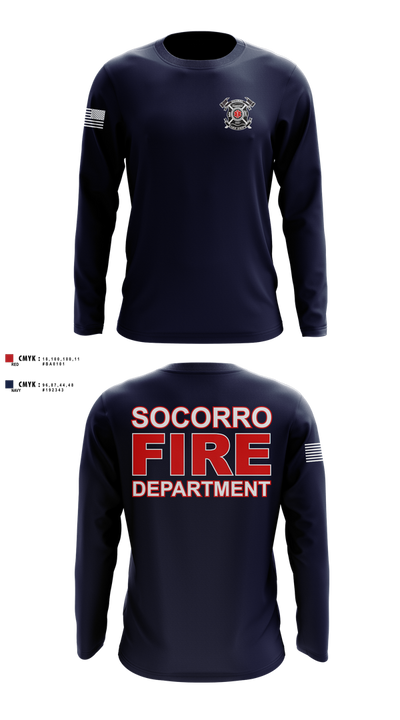 Socorro fire department  Long Sleeve Performance Shirt 1
