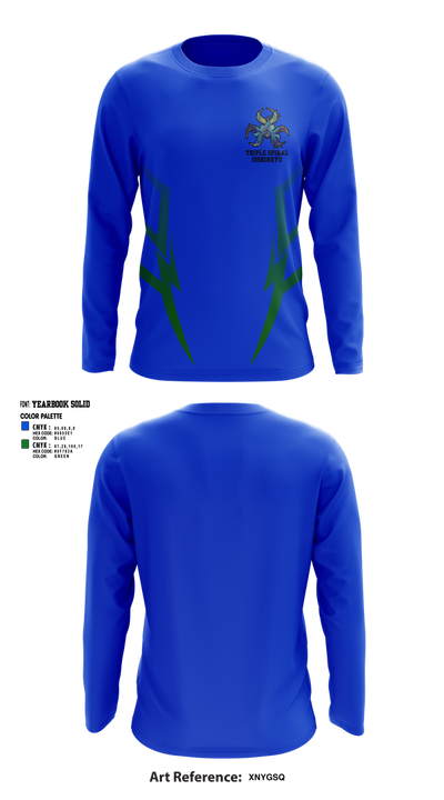 Triple Spiral Isshinryu Karate 62887610 Long Sleeve Performance Shirt 2