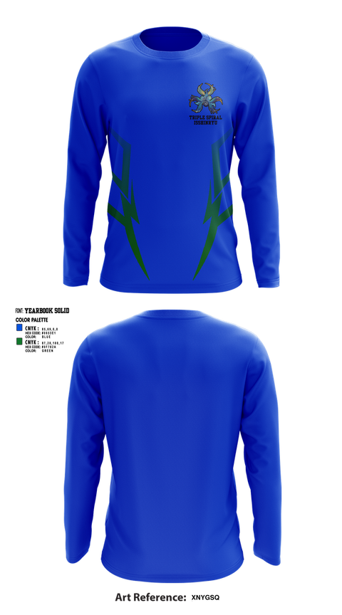 Long Sleeve Performance Shirt, Triple Spiral Isshinryu Karate, , Teamtime, Team time, sublimation, custom sports apparel, team uniforms, spirit wear, spiritwear, sports uniforms, custom shirts, team store, custom team store, fundraiser sports, apparel fundraiser