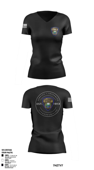 Womens Short Sleeve Vneck Shirt, Branson Police Department, Police, Teamtime, Team time, sublimation, custom sports apparel, team uniforms, spirit wear, spiritwear, sports uniforms, custom shirts, team store, custom team store, fundraiser sports, apparel fundraiser