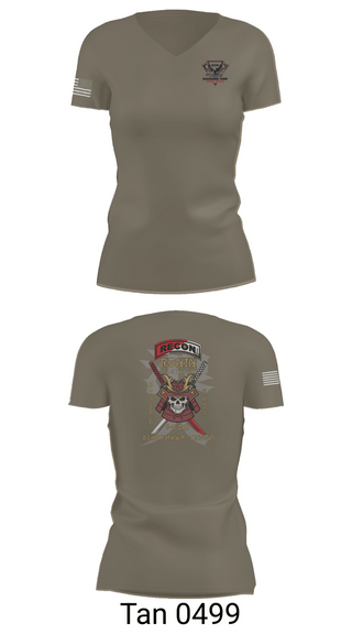 Womens Short Sleeve Vneck Shirt, 4-9 CAV, RONIN PLT, Army, Teamtime, Team time, sublimation, custom sports apparel, team uniforms, spirit wear, spiritwear, sports uniforms, custom shirts, team store, custom team store, fundraiser sports, apparel fundraiser
