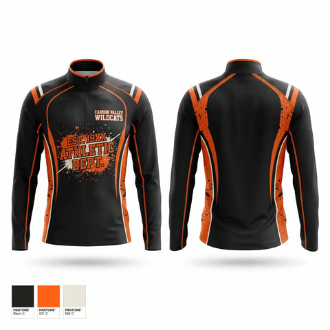 Quarter Zip Jacket, Carson Valley Wildcats, Wrestling, Teamtime, Team time, sublimation, custom sports apparel, team uniforms, spirit wear, spiritwear, sports uniforms, custom shirts, team store, custom team store, fundraiser sports, apparel fundraiser