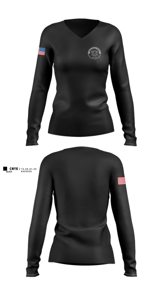 Womens Long Sleeve Vneck Shirt, Nicholasville Police Department Crisis Negotiations Team, Police, Teamtime, Team time, sublimation, custom sports apparel, team uniforms, spirit wear, spiritwear, sports uniforms, custom shirts, team store, custom team store, fundraiser sports, apparel fundraiser