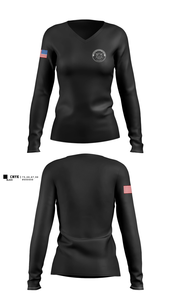 Womens Long Sleeve Vneck Shirt, Nicholasville Police Department Crisis Negotiations Team, Police, Teamtime, Team time, sublimation, custom sports apparel, team uniforms, spirit wear, spiritwear, sports uniforms, custom shirts, team store, custom team store, fundraiser sports, apparel fundraiser