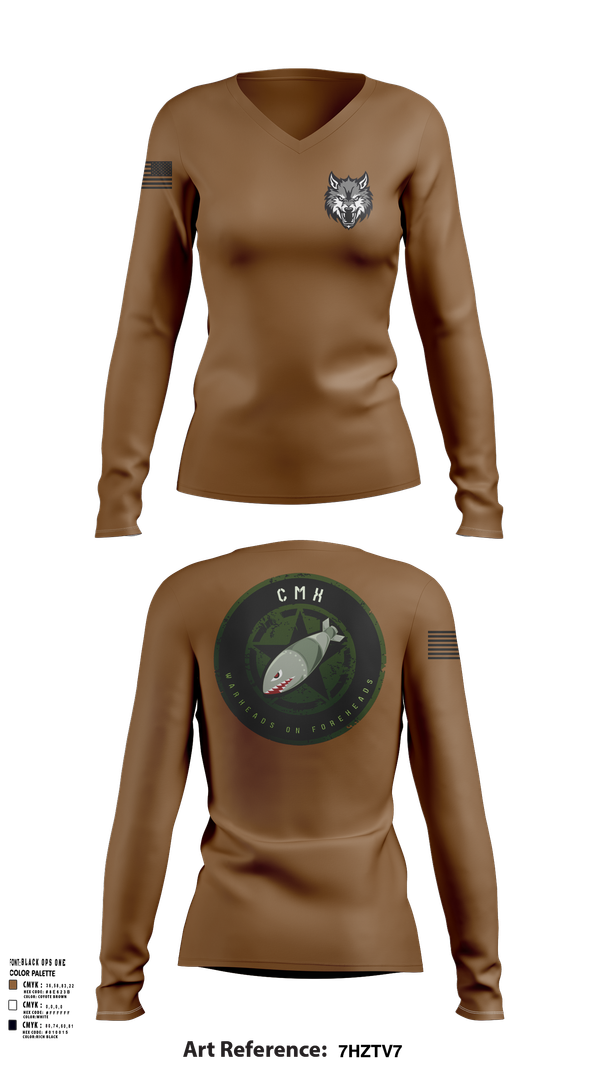 Womens Long Sleeve Vneck Shirt, CMX, , Teamtime, Team time, sublimation, custom sports apparel, team uniforms, spirit wear, spiritwear, sports uniforms, custom shirts, team store, custom team store, fundraiser sports, apparel fundraiser
