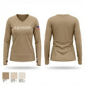 A-SHARP 95896573 Women's Long Sleeve V-neck Shirt - 1