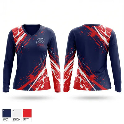 Cheyenne Tennis Association 56057031 Women's Long Sleeve V-neck Shirt - 1