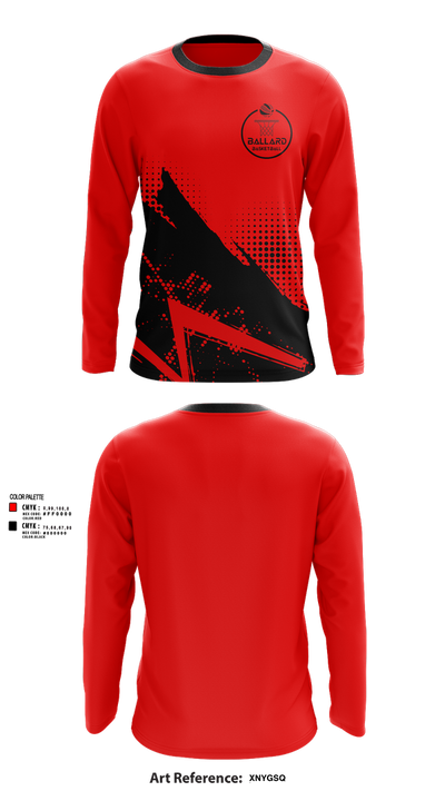 Ballard Basketball 71140623 Long Sleeve Performance Shirt 41